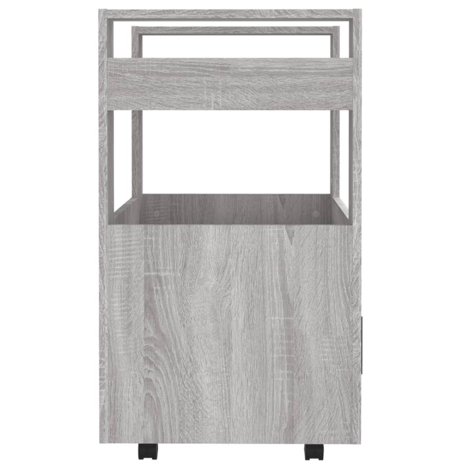 Carrito de cocina madera contrachapada gris Sonoma 60x45x80