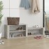 Mueble zapatero madera contrachapada gris hormigón 150x35x45