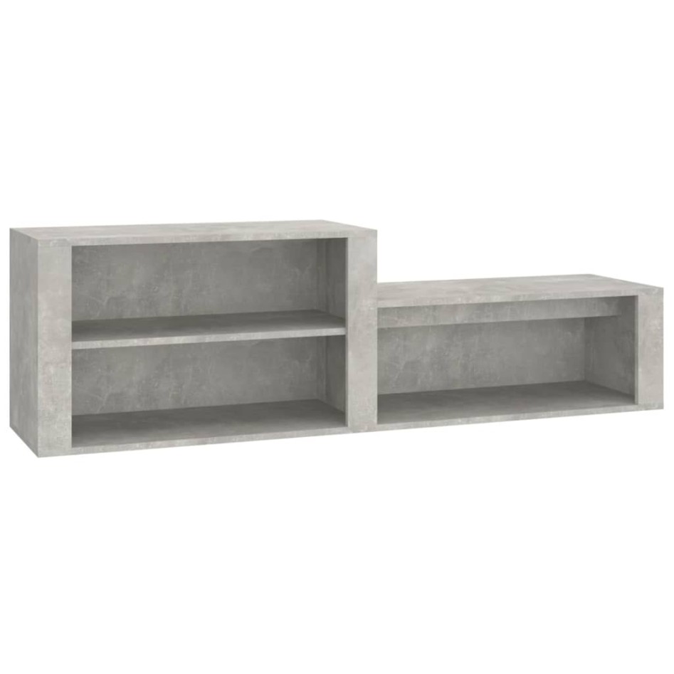 Mueble zapatero madera contrachapada gris hormigón 150x35x45