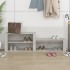 Mueble zapatero madera contrachapada gris hormigón 150x35x45