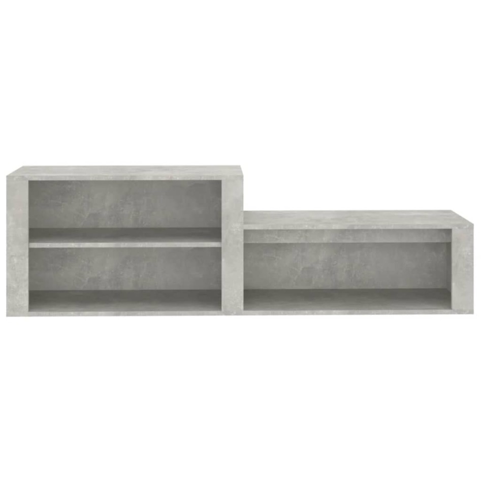 Mueble zapatero madera contrachapada gris hormigón 150x35x45