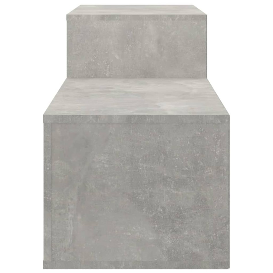 Mueble zapatero madera contrachapada gris hormigón 150x35x45