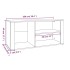 Mueble zapatero madera contrachapada roble Sonoma 100x35x45