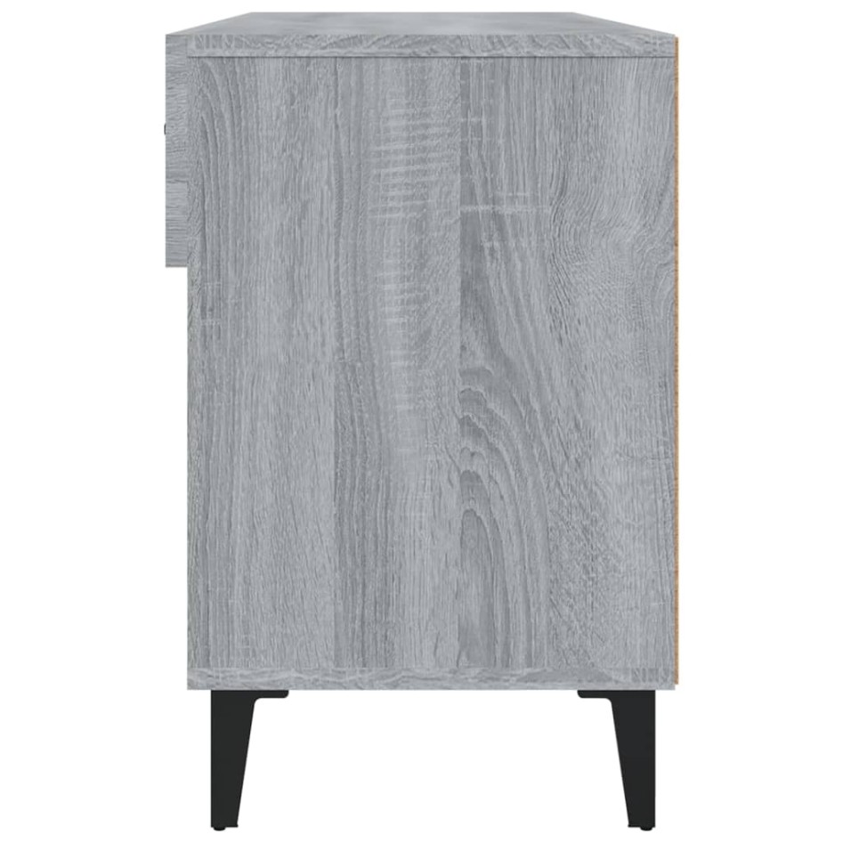 Mueble zapatero madera contrachapada gris Sonoma 102x35x55