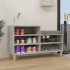 Mueble zapatero madera contrachapada gris hormigón 102x36x60