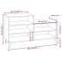 Mueble zapatero madera contrachapada roble Sonoma 102x36x60