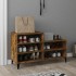 Mueble zapatero madera contrachapada roble ahumado 102x36x60
