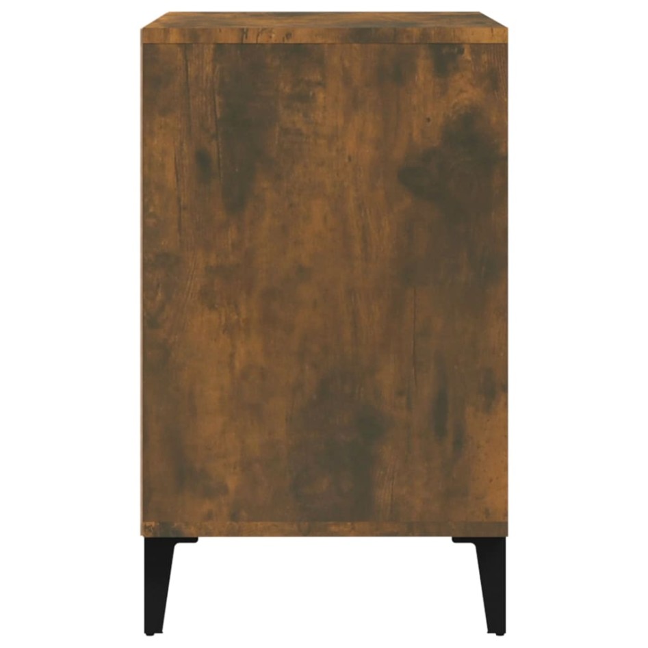 Mueble zapatero madera contrachapada roble ahumado 102x36x60