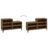 Mueble zapatero madera contrachapada roble ahumado 102x36x60