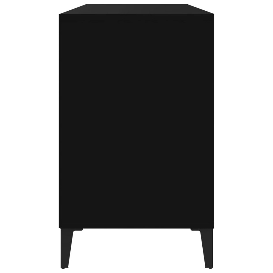 Mueble zapatero madera contrachapada negro 102x36x60
