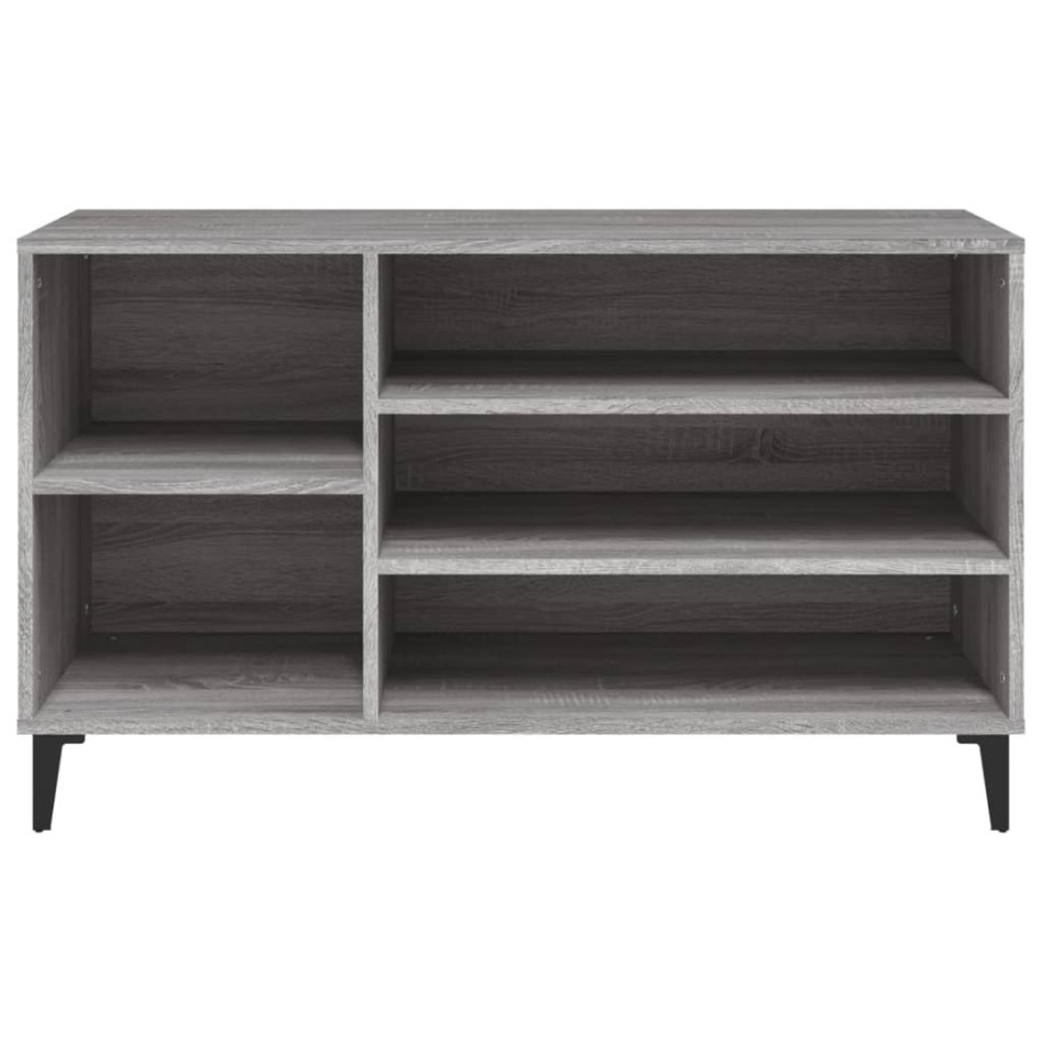 Mueble zapatero madera contrachapada gris Sonoma 102x36x60