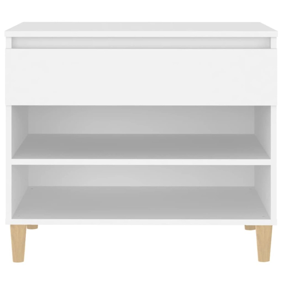 Mueble zapatero madera contrachapada blanco 70x36x60