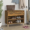 Mueble zapatero madera contrachapada roble ahumado 70x36x60 cm