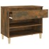 Mueble zapatero madera contrachapada roble ahumado 70x36x60