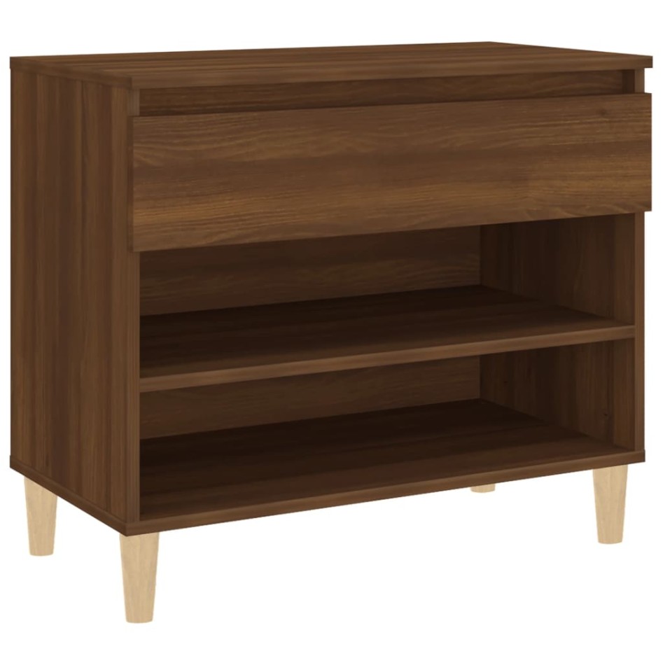Mueble zapatero madera contrachapada roble marrón 70x36x60