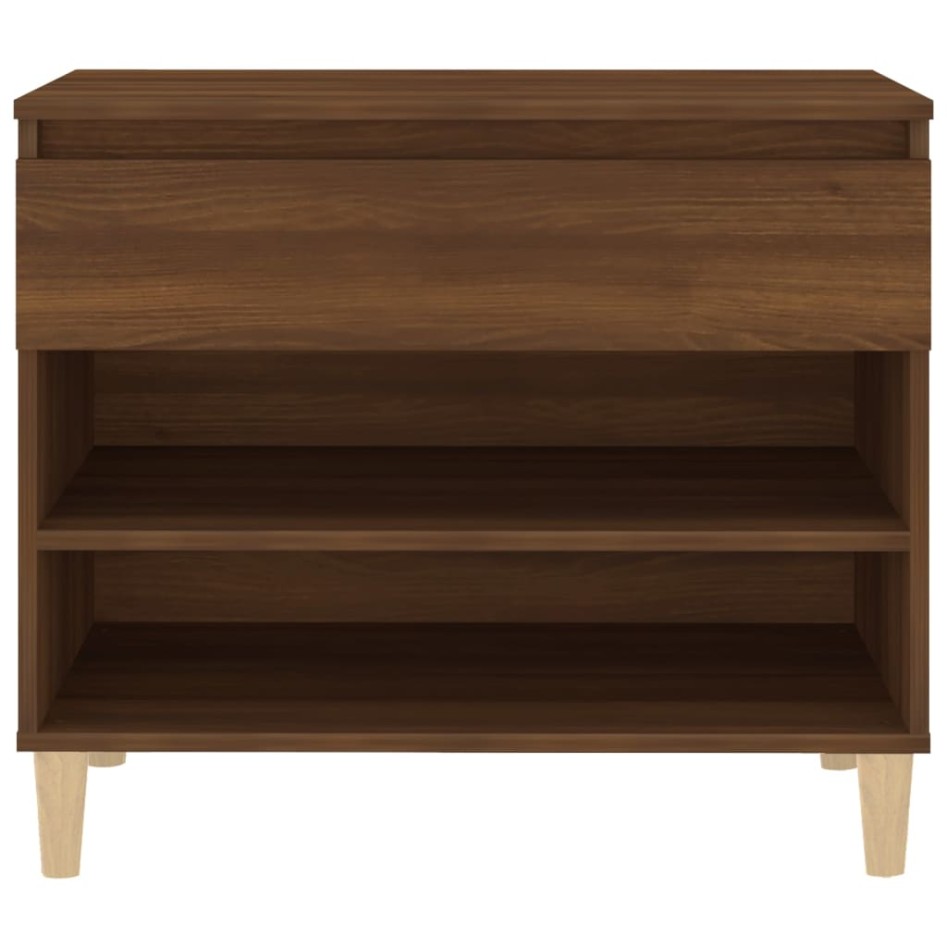 Mueble zapatero madera contrachapada roble marrón 70x36x60