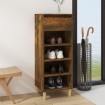 Mueble zapatero madera contrachapada roble ahumado 40x36x105 cm