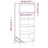 Mueble zapatero madera contrachapada roble ahumado 40x36x105
