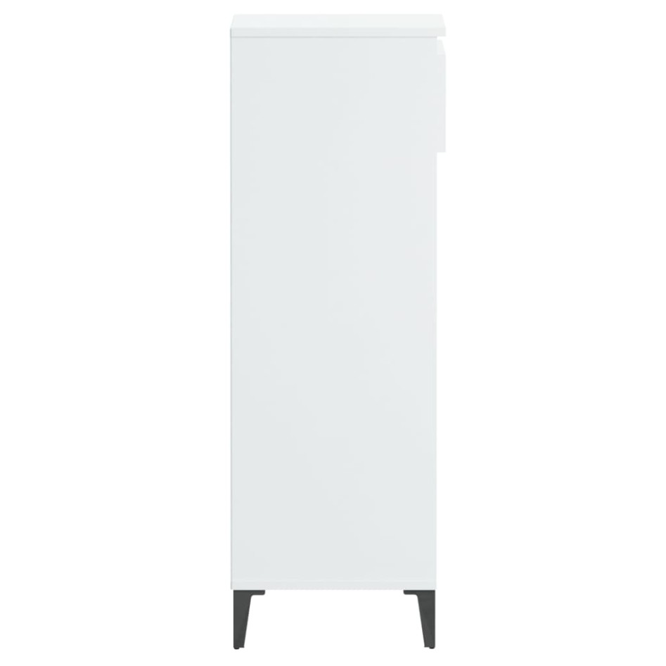 Mueble zapatero madera contrachapada blanco brillo 40x36x105