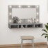 Mueble con espejo y LED color gris Sonoma 90x31,5x62