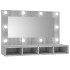 Mueble con espejo y LED color gris Sonoma 90x31,5x62