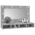 Mueble con espejo y LED color gris Sonoma 90x31,5x62