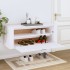 Mueble zapatero pared madera contrachapada blanco 100x35x38