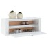 Mueble zapatero pared contrachapada blanco brillo 100x35x38