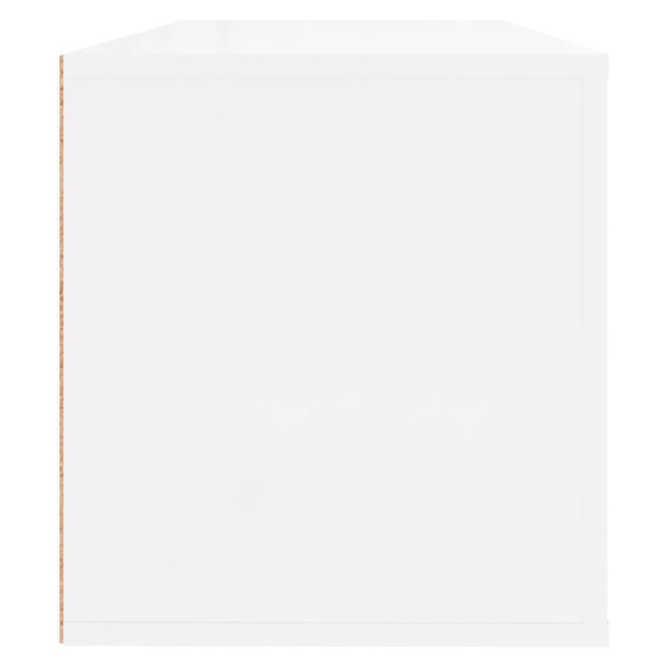 Mueble zapatero pared contrachapada blanco brillo 100x35x38