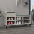 Mueble zapatero madera contrachapada gris hormigón 102x36x60