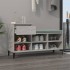Mueble zapatero madera contrachapada gris hormigón 102x36x60
