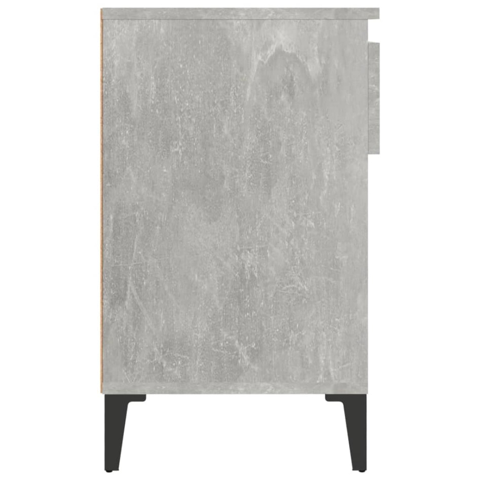 Mueble zapatero madera contrachapada gris hormigón 102x36x60