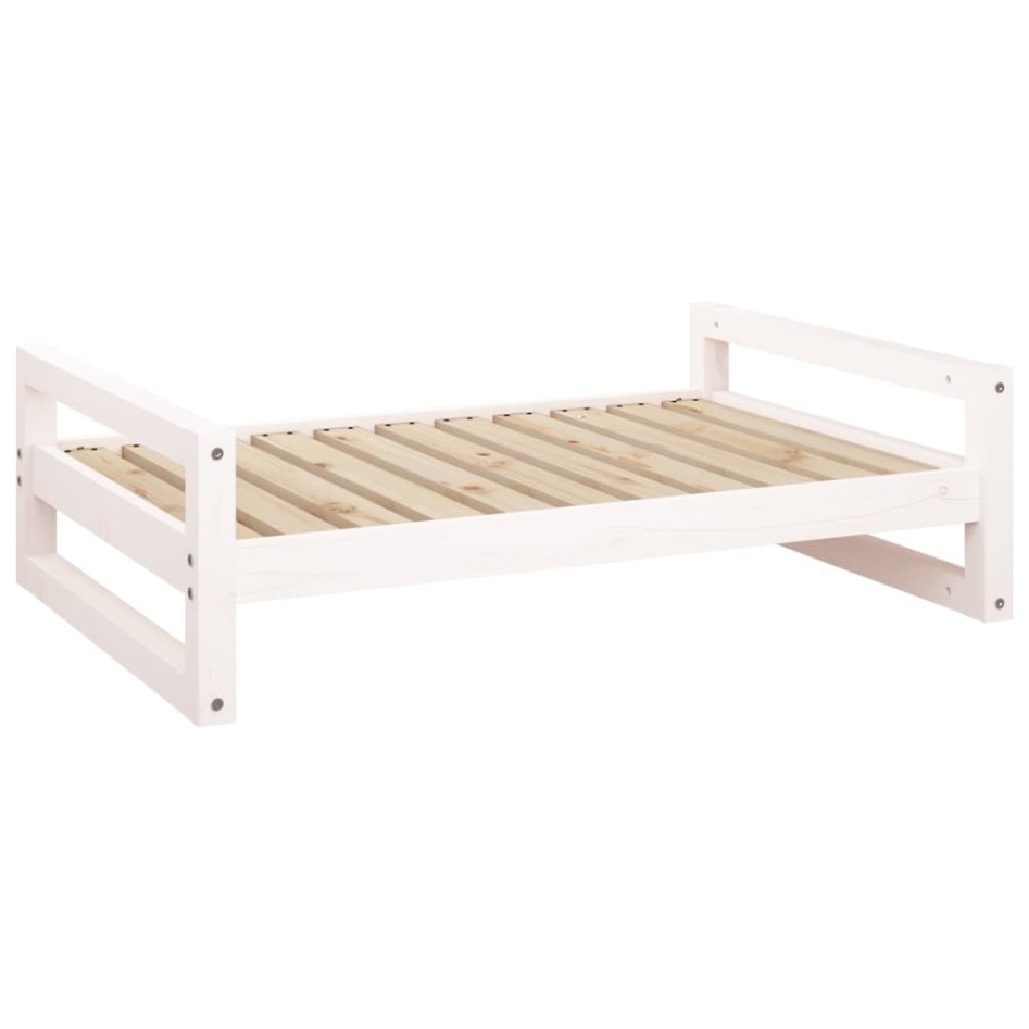 Cama para perros madera maciza de pino blanco 95,5x65,5x28