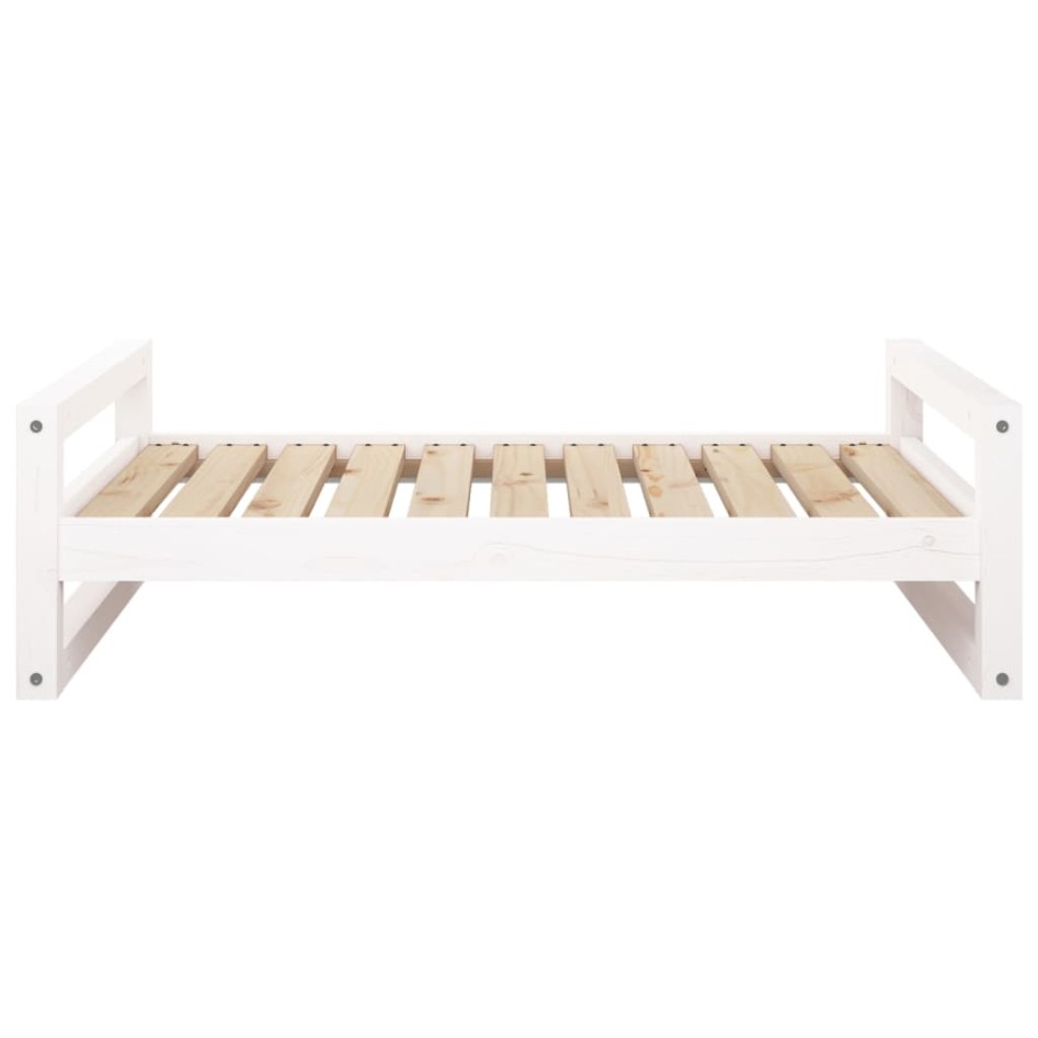 Cama para perros madera maciza de pino blanco 95,5x65,5x28