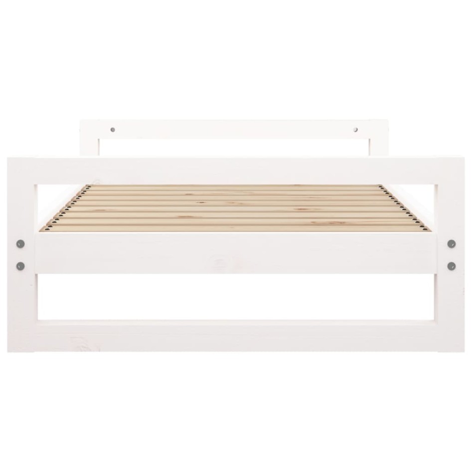 Cama para perros madera maciza de pino blanco 95,5x65,5x28
