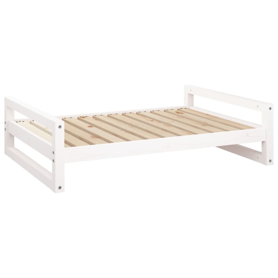Cama para perros madera maciza de pino blanco 105,5x75,5x28