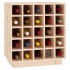 Botellero de madera maciza de pino 55,5x34x61