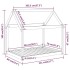 Cama para perros madera maciza pino marrón miel 111x80x100