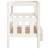 Cama para perros madera maciza de pino blanco 65,5x43x70