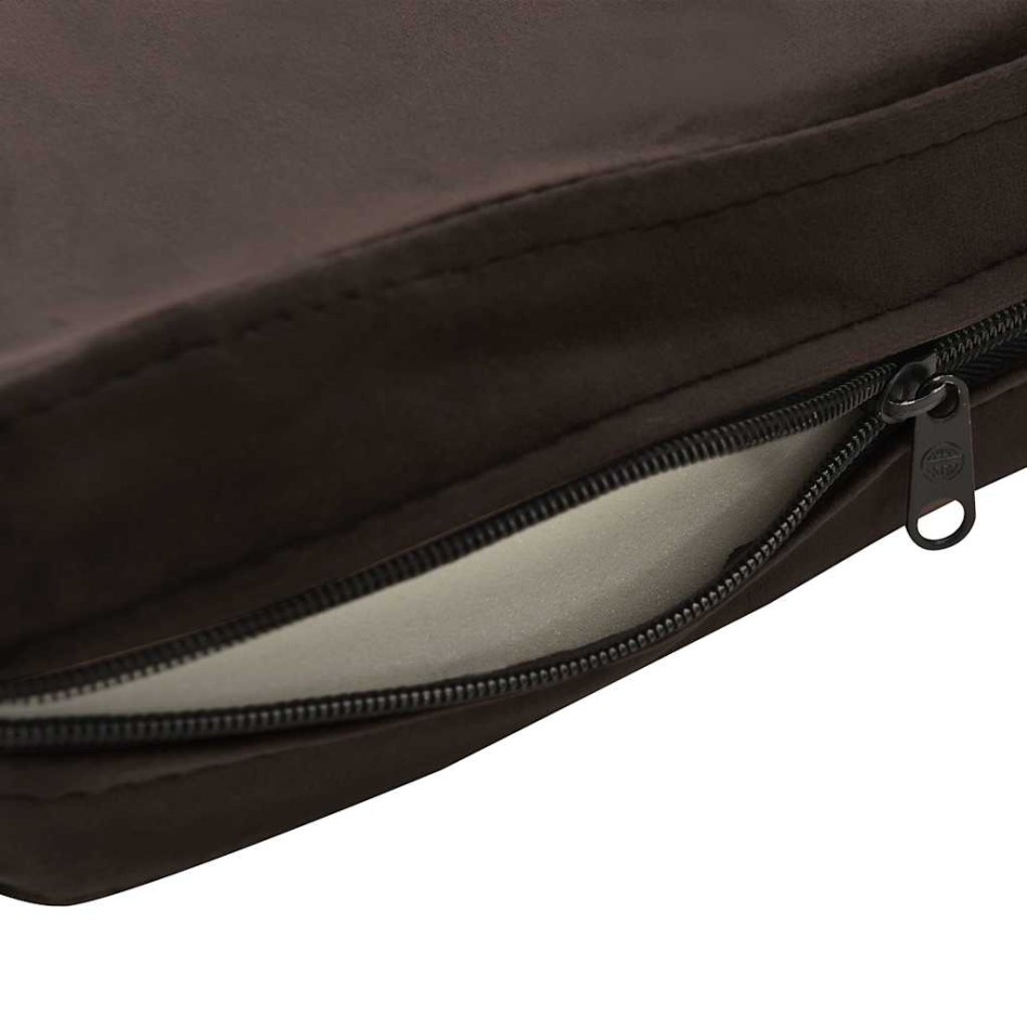 Sofá para perros felpa y cuero sintético marrón 60x43x30