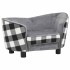 Sofá para perro felpa gris 68x38x38