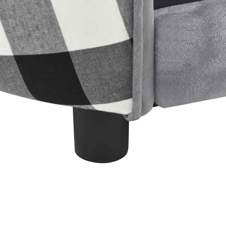 Sofá para perro felpa gris 68x38x38