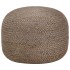 Puf hecho a mano gris claro 45x30 cm