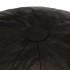 Puf negro 40x35 cm cuero genuino de