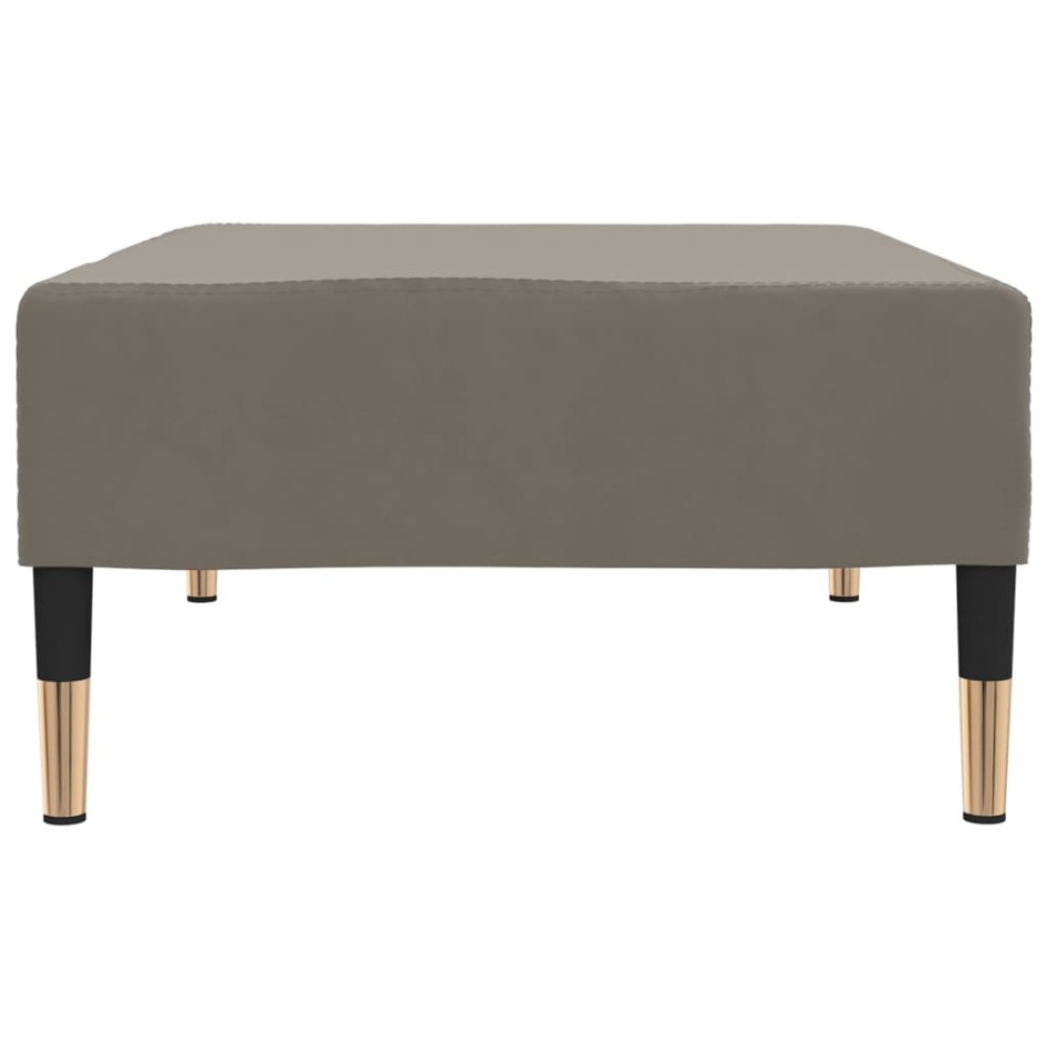 Taburete de terciopelo gris claro 78x56x32