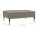 Taburete de terciopelo gris claro 78x56x32