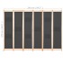 Biombo divisor de 6 paneles de tela gris 240x170x4