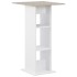 Mesa alta de bar blanco y gris hormigón 60x60x110