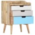 Mesita de noche de madera maciza de mango 47x35x63