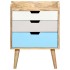 Mesita de noche de madera maciza de mango 47x35x63